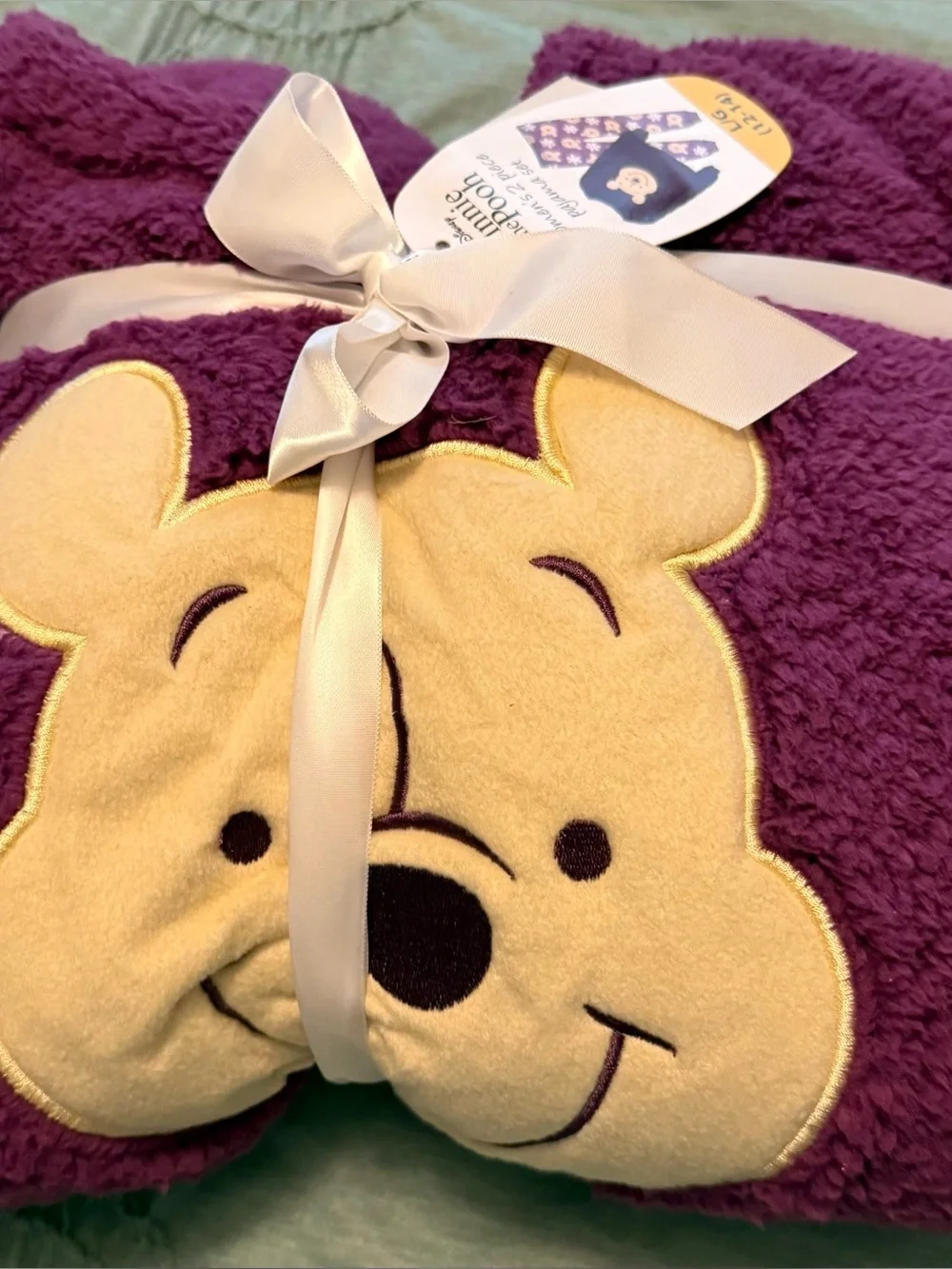 Disney Women's Winnie the Pooh Plush Pajama Set, 2-Piece Size:L